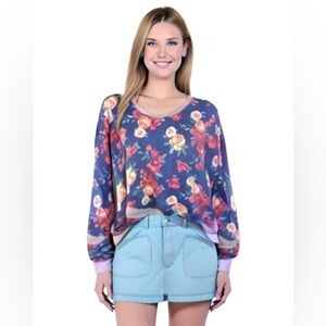 BonWorth Oversized Floral Pullover Sweatshirt
